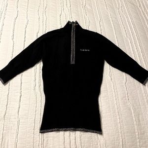 Black Bebe sweater with silver detailed trim Size medium